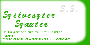 szilveszter szauter business card